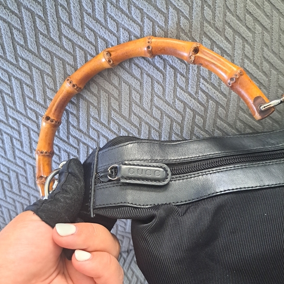 Gucci bamboo black nylon Authentic - Picture 5 of 12